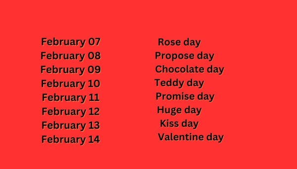 Valentine Week शुरू हो गया है जाने किस दिन बनेगा कोनसा Day: Valentine Week 2024 Full List